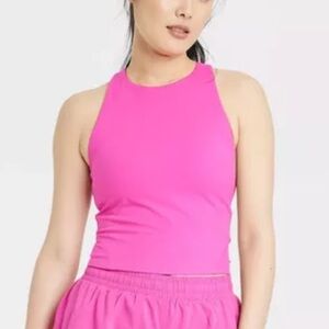 Pink Athletic Sleeveless Women's Top
